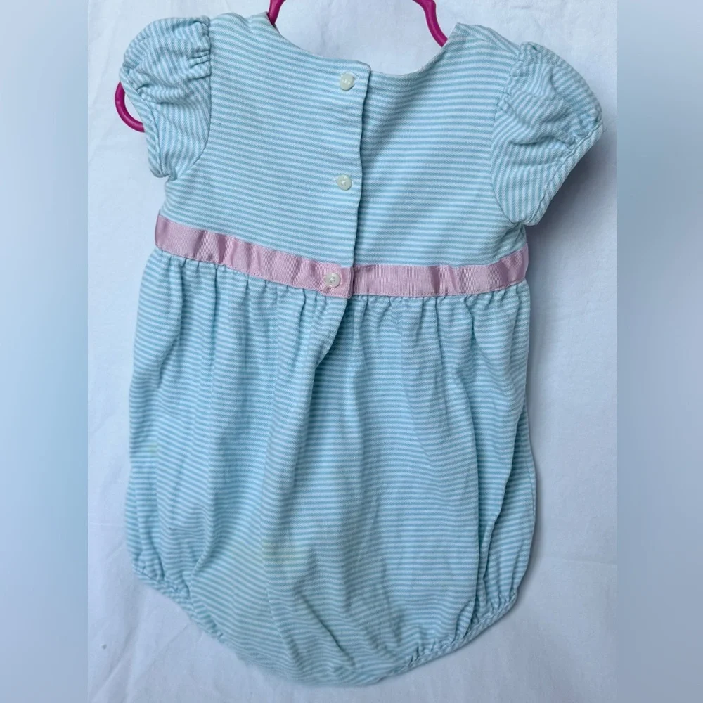 Polo Ralph Lauren baby girls' striped cotton romper